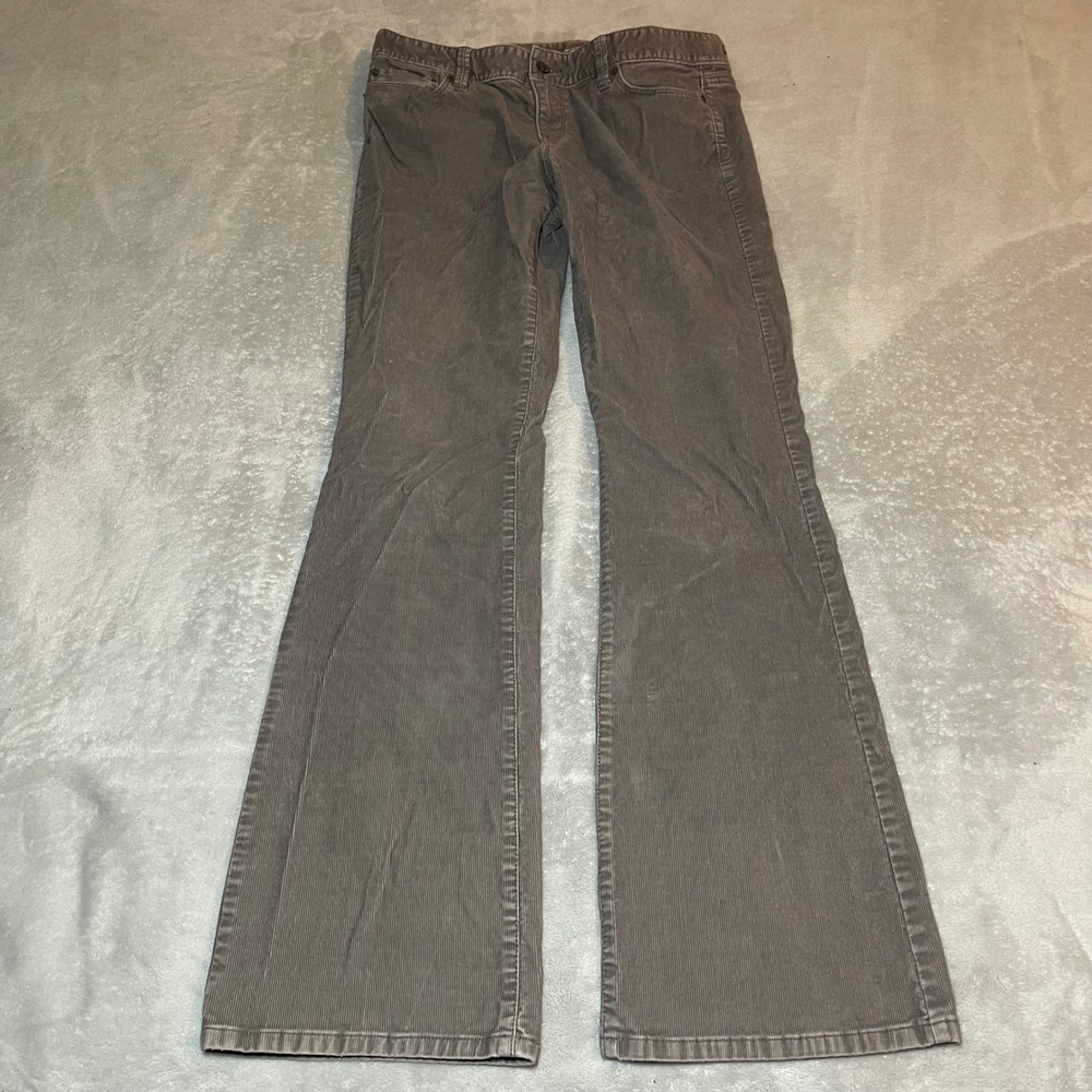 Ann Taylor LOFT Pants Women 8 Brown Curvy Boot Corduroy Cotton Stretch 34x32